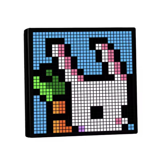 Smart LED Pixel Display Nightlight with programmable screen, APP control, DIY text, and animation, perfect for home décor and gaming setups.