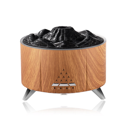350ML flame aromatherapy diffuser with ultrasonic humidification, Bluetooth audio, and realistic flame effects, perfect for home and bedroom décor.